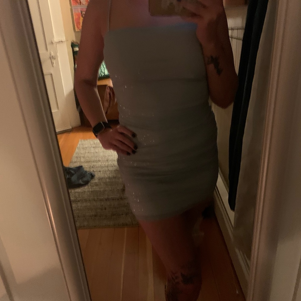Light Blue glittery bodycon
